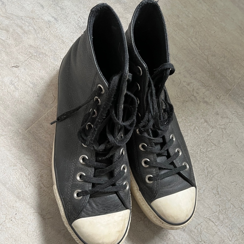 Leather converse sneakers